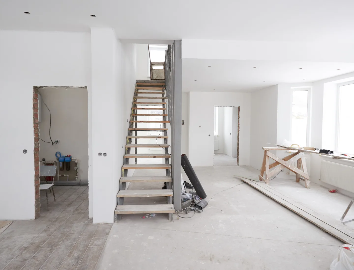 Baustelle bei der Renovierung